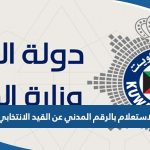 طريقة الاستعلام بالرقم المدني عن القيد الانتخابي 2023 الكويت