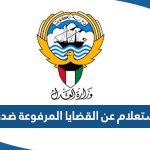 الاستعلام عن القضايا المرفوعة ضدكم