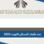 كم عدد طلبات الاسكان الكويت 2023